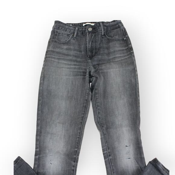 Levi's 721 HighRiseSkinny Stretch FadedBlack Destroyed Distressed 18882-0274 - Picture 7 of 7